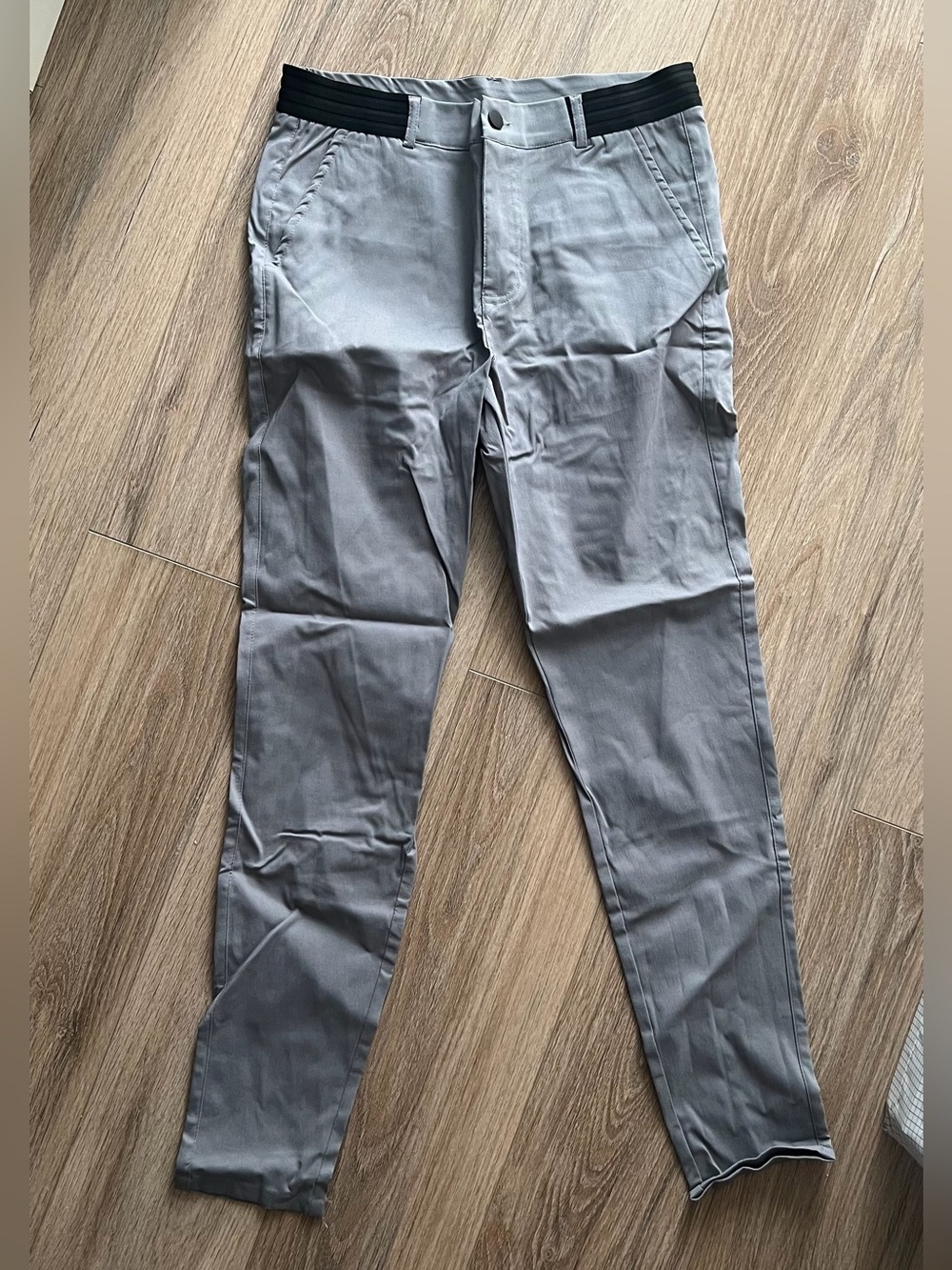 Men’s light gray slim fit pants